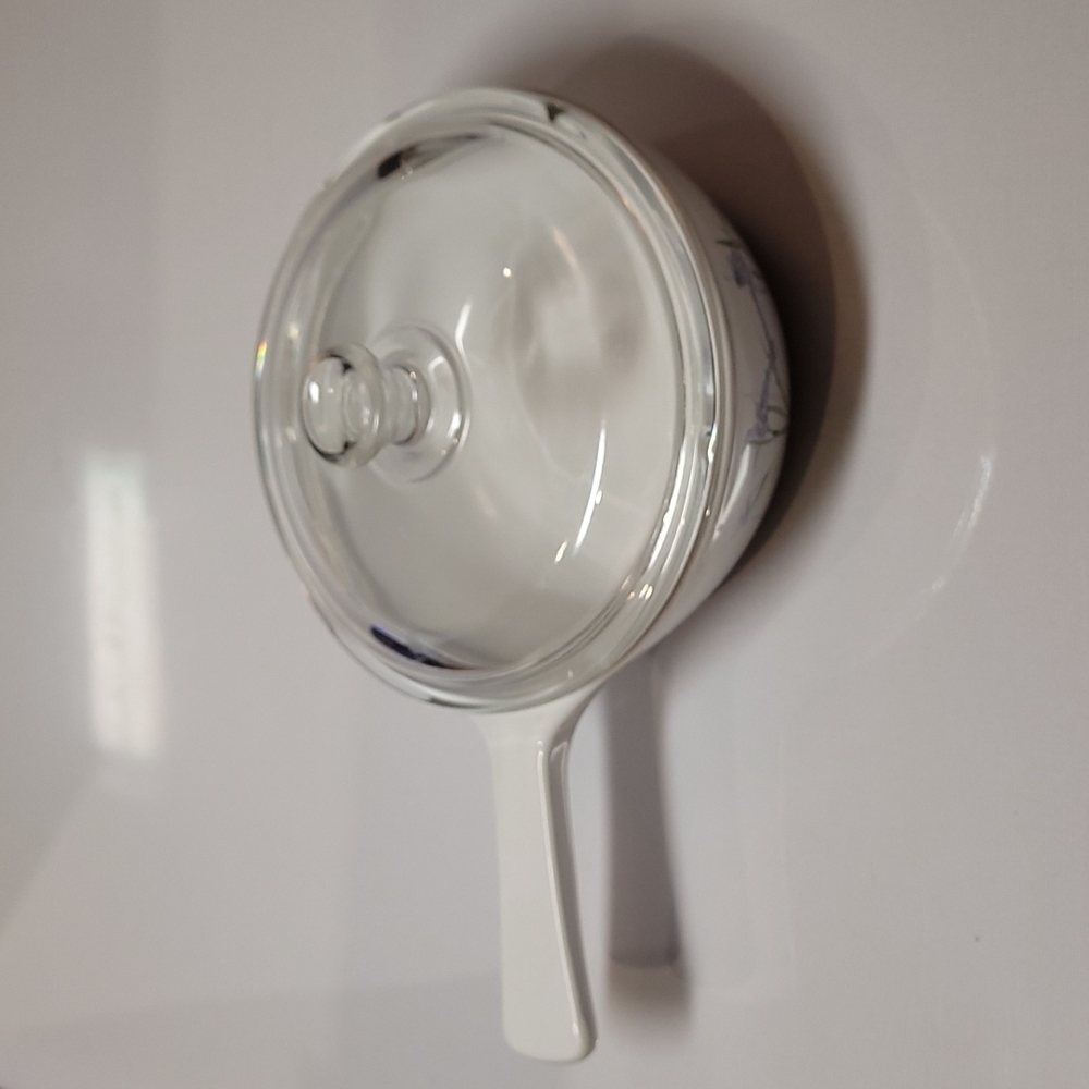 Corningware shadow Iris s-81-B saucepan  skillet 6" with lid broiler safe